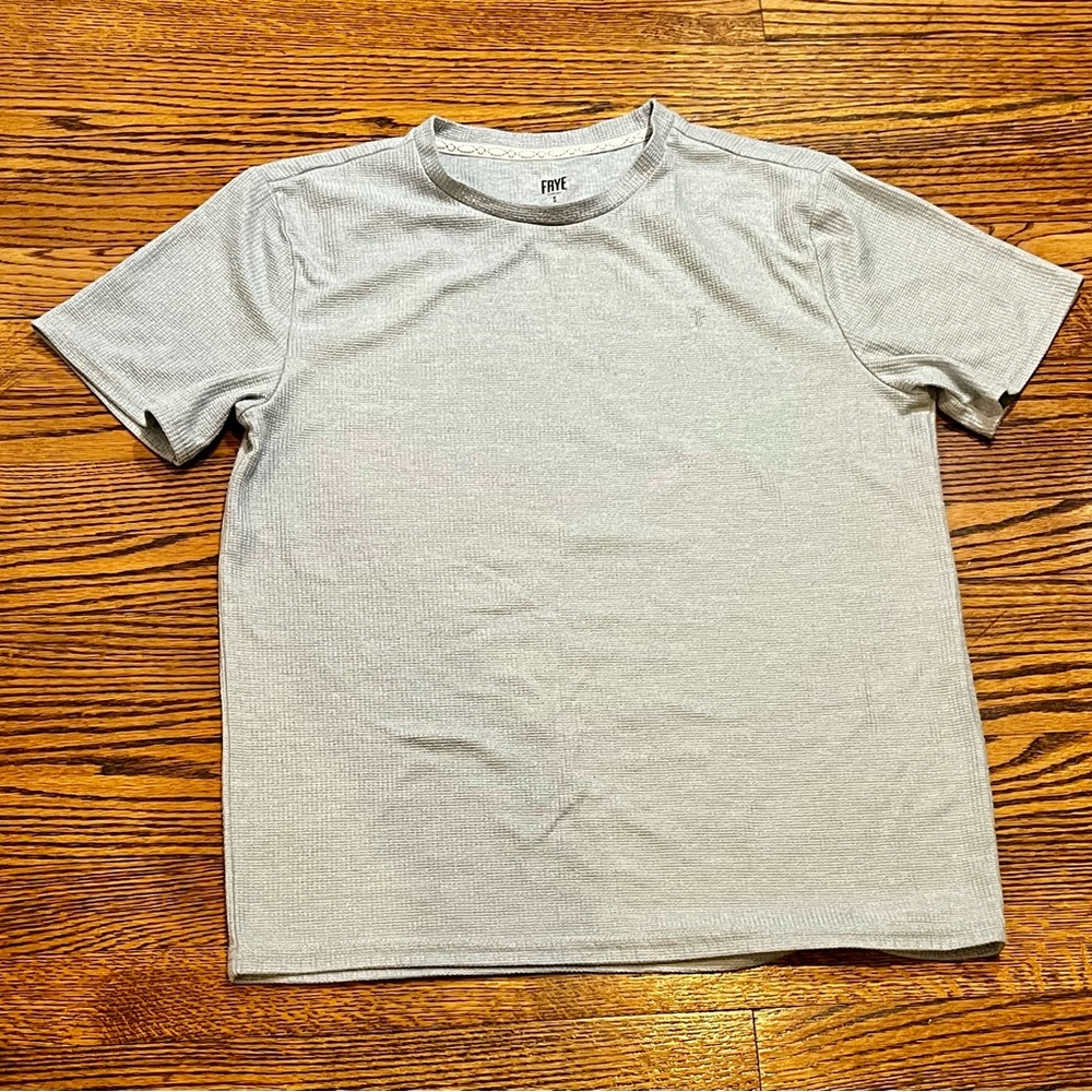 Frye T-Shirt Men’s Size Small Blue / Gray Waffle Knit Short Sleeve Thermal